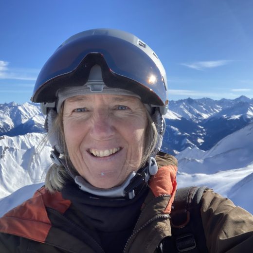 Prof Greet Cardon of Ghent University, in a snapshot of a ski holiday.